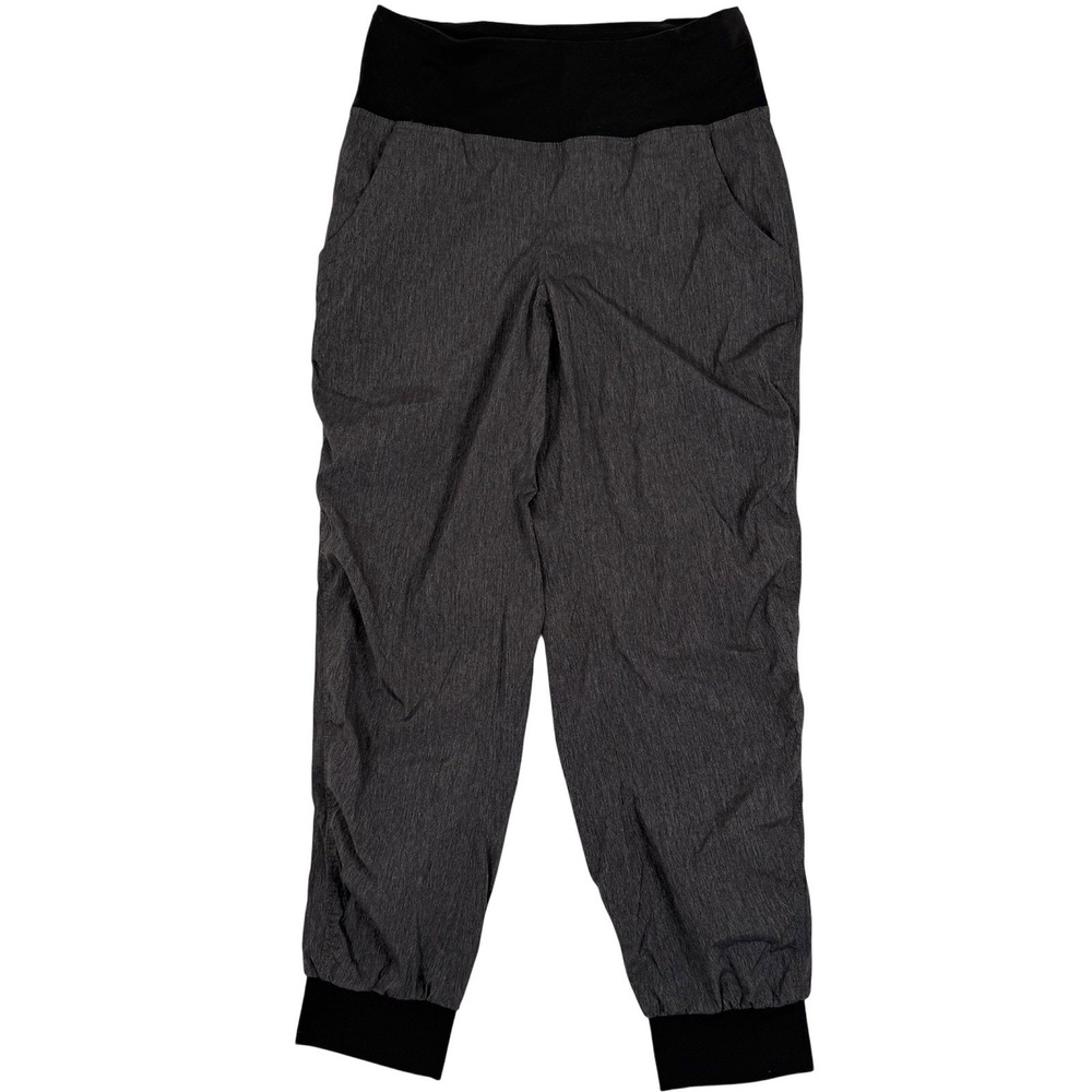 Prana Summit Jogger Pants Womens Small Black Gray Heathered 1963671 Hiking Yoga - Picture 2 of 7